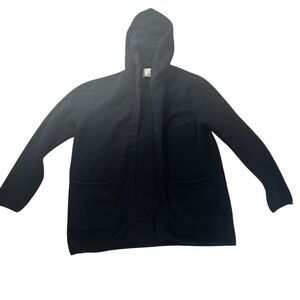 Zara Open Cardigan Knit Layering Classic Cozy Winter Casual Hooded‎ Womens 11-12